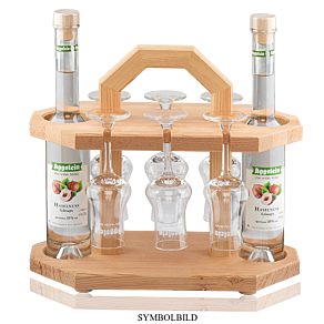 Holztragerl für Kelche & 2 x 0,2l
